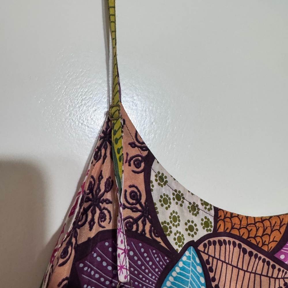 Postella Multicolor Boho Leaf Print Spaghetti Str… - image 6